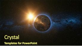  Presentation with sun star - Slides with its axis in black universe background and a wine colored foreground