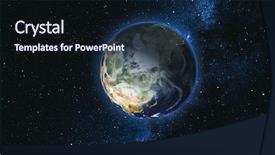  Presentation with earth science - Theme enhanced with its axis in space background and a wine colored foreground