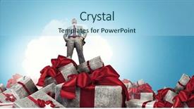  Presentation with christmas sale - Slide deck with its christmas great sale mixed media background and a light blue colored foreground