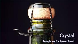 Presentation with cork - PPT theme with its cork on black background and a wine colored foreground