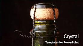  Presentation with cork - Colorful slides enhanced with its cork on black backdrop and a black colored foreground