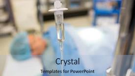  Presentation with operation room - PPT layouts featuring iv bag - closeup of saline drip background and a light blue colored foreground