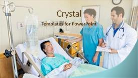  Presentation with design medical hospital - Cool new presentation with iv bag hanging on rod backdrop and a lemonade colored foreground