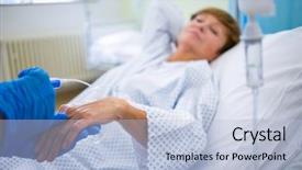  Presentation with injection - PPT layouts having nurse giving an injection background and a light blue colored foreground