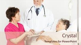  Presentation with nurse - Beautiful presentation design featuring iv s - nurse and doctor discussing backdrop and a lemonade colored foreground