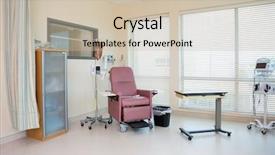  Presentation with stand - Amazing slides having iv therapy - empty chair with iv drip backdrop and a soft green colored foreground