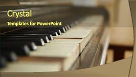  Presentation with faded - Slide deck featuring ivory - old piano with faded keys background and a tawny brown colored foreground