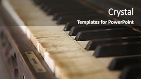  Presentation with faded - Colorful slide set enhanced with ivory - old piano with faded keys backdrop and a dark gray colored foreground