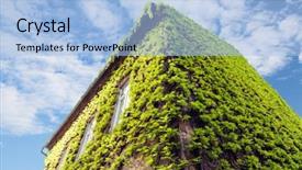  Presentation with green earth - Colorful presentation theme enhanced with ivy berry beauty of earth backdrop and a light blue colored foreground