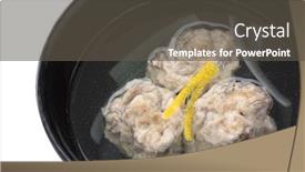  Presentation with japanese food - Amazing slides having fish ball - iwashi no tsumire-jiru sardine dumplings backdrop and a dark gray colored foreground