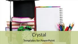  Presentation with back school - Theme with apple iwatch - back to school concept background and a mint green colored foreground