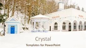  Presentation with water pump - Cool new slides with iwonicz-zdroj-spa-town backdrop and a cream colored foreground