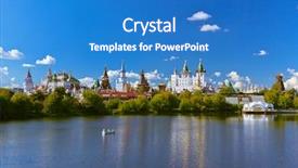 Presentation with russian - Colorful PPT layouts enhanced with izmailovo kremlin and lake - moscow russian - travel background backdrop and a teal colored foreground