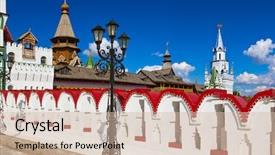  Presentation with russian - Presentation featuring izmailovo kremlin - moscow russian - architecture background background and a soft green colored foreground