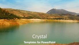  Presentation with swamp - PPT theme with iznajar-swamp-in-spain background and a gray colored foreground