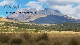  Presentation with volcano - PPT theme enhanced with iztaccihuatl-volcano-in-the-mexico background and a light blue colored foreground