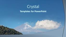  Presentation with volcano - Presentation design with iztaccihuatl-volcano-in-the-mexico background and a ocean colored foreground