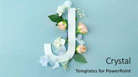  Presentation with letter - PPT layouts consisting of beautiful flowers on color background background and a  colored foreground