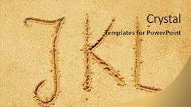  Presentation with fonts - PPT theme with collection of fonts in sand background and a yellow colored foreground