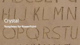  Presentation with alphabet - Amazing presentation theme having teachin g - sand alphabet letters handwritten backdrop and a coral colored foreground