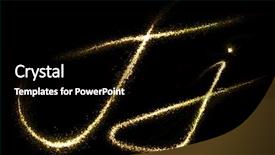  Presentation with gold dust - Amazing slide deck having j of gold glittering star backdrop and a black colored foreground