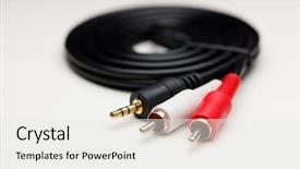  Presentation with casino black jack sound - Slide deck featuring jack audio cable white background background and a white colored foreground