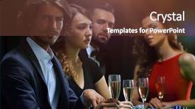  Presentation with black jack - Slide deck with jack clubs - poker players drink champagne background and a  colored foreground