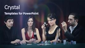  Presentation with poker - Beautiful slides featuring jack clubs - poker players sitting backdrop and a wine colored foreground