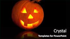  Presentation with shining - Theme having jack o lantern - funny shining pumpkin halloween theme background and a black colored foreground