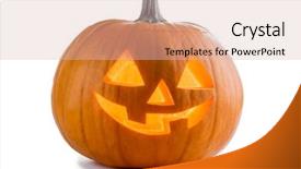  Presentation with halloween - Cool new PPT layouts with jack o lantern - one halloween pumpkin isolated backdrop and a lemonade colored foreground