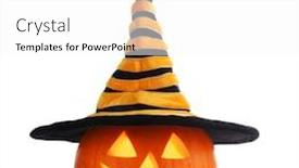  Presentation with lantern - Colorful slides enhanced with jack-o-lantern-halloween-pumpkin backdrop and a white colored foreground