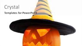  Presentation with witches - Slide deck featuring jack-o-lantern-halloween-pumpkin background and a white colored foreground