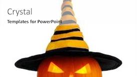  Presentation with witches - Slides enhanced with jack-o-lantern-halloween-pumpkin background and a white colored foreground