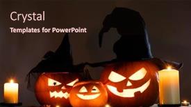  Presentation with witches - Beautiful presentation featuring jack-o-lantern-halloween-pumpkins backdrop and a wine colored foreground