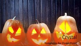  Presentation with lanterns - Colorful slide set enhanced with jack o lanterns halloween pumpkin backdrop and a red colored foreground