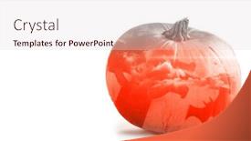  Presentation with lanterns - Beautiful PPT layouts featuring jack o lanterns on wooden table against white background backdrop and a lemonade colored foreground