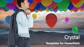  Presentation with stop violence against women - Slide set having jacket against stormy sky beyond background and a  colored foreground