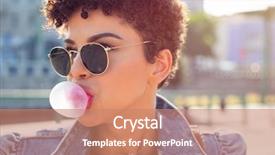  Presentation with chewing gum - Beautiful slide deck featuring jacket making bubble using chew backdrop and a coral colored foreground