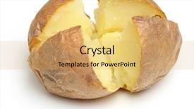  Presentation with potato - Colorful presentation theme enhanced with jacket potato filled with grated backdrop and a yellow colored foreground