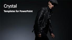  Presentation with reptile python snakeskin leather snake - Colorful slide set enhanced with jacket walks and leans forward backdrop and a black colored foreground