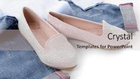  Presentation with pink and blue - Colorful PPT theme enhanced with tapered - blue jeans and jacket backdrop and a  colored foreground