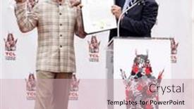  Presentation with hand print - 