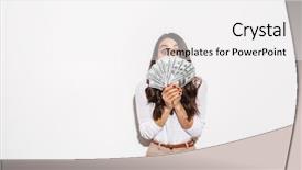  Presentation with isolated paw prints over white - Amazing PPT layouts having jackpot - portrait of a shocked young backdrop and a white colored foreground