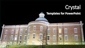  Presentation with museum - PPT theme featuring mississippi state - old capital museum background and a black colored foreground