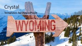  Presentation with wyoming - Presentation design with  background and a  colored foreground