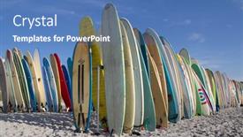  Presentation with quit - Cool new PPT theme with jacksonville-beach-fl-usa-june backdrop and a teal colored foreground