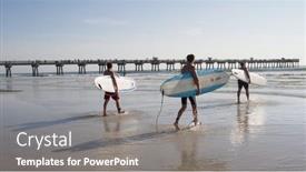  Presentation with quit - Cool new presentation design with jacksonville-beach-fl-usa-june backdrop and a gray colored foreground