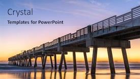  Presentation with florida beach - Cool new presentation theme with jacksonville-florida-usa-beach-view backdrop and a light blue colored foreground