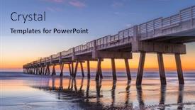  Presentation with florida beach - Slide deck having jacksonville-florida-usa-beach-view background and a light blue colored foreground