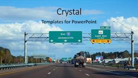  Presentation with florida - Amazing slide deck having jacksonville florida usa with traffic backdrop and a light blue colored foreground